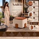 Ver imagem 4 de Puff Azaléia Decorativo Estofado com Design Moderno e Base em Madeira