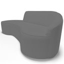Ver imagem 5 de Sofá 3 Lugares Curvo Sala de Estar Living Firenze Direito D02 Corano Cinza 230 cm C-03 - Lyam