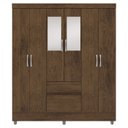 Ver imagem 1 de Guarda Roupa Casal 6p 2g Espelho 153 Cm Imbuia Vlr