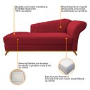Ver imagem 6 de Kit Diva Recamier Vanessa 160cm Lado Esquerdo e 02 Poltronas Laura Suede - Doce Sonho Móveis RECAMIE