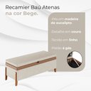 Ver imagem 2 de Sapateira Recamier Baú Atenas 1,20m Multiuso Organizador Banco para Quarto e Sala Bege