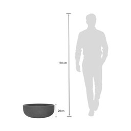 Vaso Bacia Decorativa Rústica 55cm Japi - 3