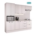 Ver imagem 3 de Armário de Cozinha Completa com Balcão Milla Light Carraro Branco