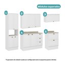 Ver imagem 4 de Armário de Cozinha Completa com Balcão Milla Light Carraro Branco