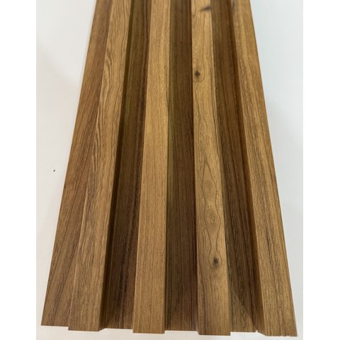 Painel Ripado Interno de Composto Plastico e Madeira Wpc 160242900 Cor Freijo