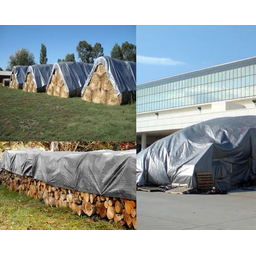 Lona Blackout Cinza/Prata 3x4 / 4x3 Impermeável 300 Micras Cobertura Festa Camping Cobertura - 4