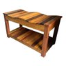 Banco Ripado Sapateira Madeira Demolição Banqueta Banco Jardim Minas Arte Própria Banco 70 Cm - 1