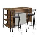 Ver imagem 1 de Mesa Bancada Gourmet com 2 Portas para Cozinha Arenas com 2 Banquetas