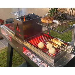 Churrasqueira HotBox Parrilla Dupla Grelha Argentina + Uruguaia - BASE ALTA - 3