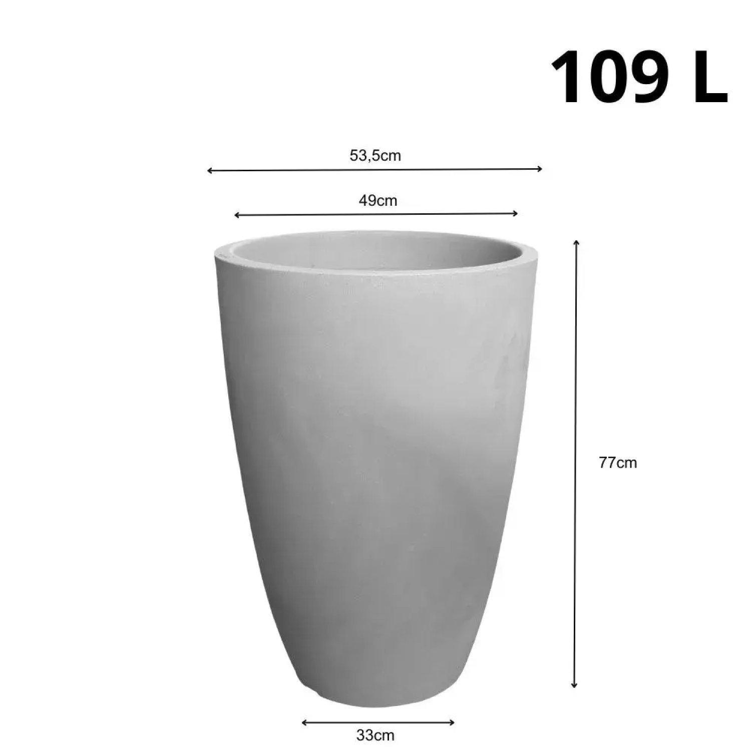 Vaso Liso Cônico 53 Japi - 3