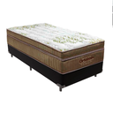 Ver imagem 1 de Cama Box Solteiro Preto e Colchão Gold Ultragel Molas Ensacadas Ortobom