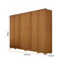 Ver imagem 2 de Guarda Roupa Ares 6 Portas de Bater 6 Gavetas MDF Cinamomo Leifer Móveis