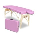 Ver imagem 1 de Maca Portátil Profissional 80cm C/regulagem de Altura - 400kg - Barelle Lilás