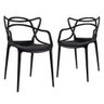 Conjunto com 2 Cadeiras Allegra Preta - 1