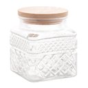 Ver imagem 1 de Porta Mantimentos de Vidro com Tampa em Madeira 600ml - Wolff