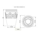 Ver imagem 2 de Vaso Polietileno 32,2cm Tribo Japi