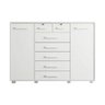 Cômoda Mega Grande 5 Gavetas Espaçosas e Alta Capacidade de Organização e Sapateira - Branco - 1