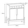 Adega Bar Com 2 Portas 75x79cm Lizz  - 3