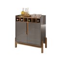 Ver imagem 2 de Adega Bar com 2 Portas Cinza/Perola/Cedro