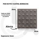Ver imagem 3 de Kit 10 Pçs Piso Tátil Pvc 25x25 Alerta Cinza