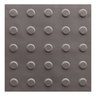 Kit 10 Pçs Piso Tátil Pvc 25x25 Alerta Cinza - 1