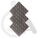 Ver imagem 2 de Kit 10 Pçs Piso Tátil Pvc 25x25 Alerta Cinza