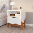 Ver mais imagens de Mesa de Cabeceira 1 Gavetas 52x58cm Antares Branco
