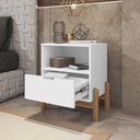Ver imagem 4 de Mesa de Cabeceira 1 Gavetas 52x58cm Antares