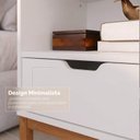 Ver imagem 6 de Mesa de Cabeceira 1 Gavetas 52x58cm Antares Branco