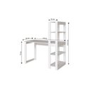 Ver imagem 4 de Conjunto com 2 Mesas Escrivaninhas com Estante e Licce 4 Prateleiras 120cm Branco