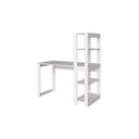 Ver imagem 3 de Conjunto com 2 Mesas Escrivaninhas com Estante e Licce 4 Prateleiras 120cm Branco