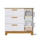 Ver imagem 3 de Cômoda Infantil Jujuba 3 Gavetas MDF Puxador Revestido Branco Loja Doce Lar
