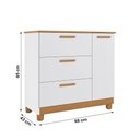 Ver imagem 4 de Cômoda Infantil Jujuba 3 Gavetas MDF Puxador Revestido Branco Loja Doce Lar