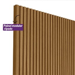 Painel Ripado 1.4 para Tv até 60 com 2,50 X 1,41 Emily-nature Fosco - Edecasamoveis - 5