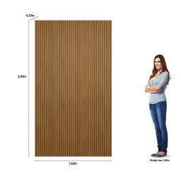 Painel Ripado 1.4 para Tv até 60 com 2,50 X 1,41 Emily-nature Fosco - Edecasamoveis - 9