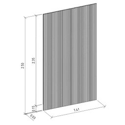 Painel Ripado 1.4 para Tv até 60 com 2,50 X 1,41 Emily-nature Fosco - Edecasamoveis - 7