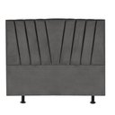 Ver imagem 3 de Cabeceira Estofada Bélgica 195cm King Size para Cama Box Suede Cinza Escuro Grafite Gat Magazine