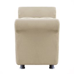 Recamier Baú Sapateira Louis 140x Suede Bege - Majú Deor - 2