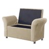 Recamier Baú Sapateira Louis 140x Suede Bege - Majú Deor - 3