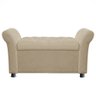 Recamier Baú Sapateira Louis 140x Suede Bege - Majú Deor - 1