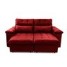 Sofá Retrátil/Reclinável Verona 2,00m Suede Velut Vermelho c/ Molas no Assento - King House - 5