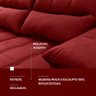 Sofá Retrátil/Reclinável Verona 2,00m Suede Velut Vermelho c/ Molas no Assento - King House - 7