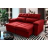 Sofá Retrátil/Reclinável Verona 2,00m Suede Velut Vermelho c/ Molas no Assento - King House - 2