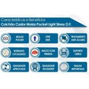 Ver imagem 2 de Cama Box Baú King: Colchão Molas Pocket Ensacadas Castor Light Stress Oxygen New Plush + Base CRC