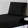 Jogo de Lençol Solteiro Malha 100% Algodão 2 Peças - Preto - 2