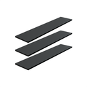 Ver imagem 1 de Kit 3 Prateleira Preta 90X20 + Suporte Flutuante Mdf  Organizadora Decoração Cozinha Banheiro Sala