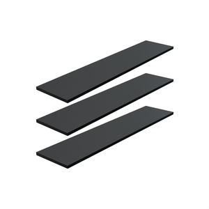 Kit 3 Prateleira Preta 90X20 + Suporte Flutuante Mdf  Organizadora Decoração Cozinha Banheiro Sala