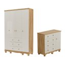 Ver imagem 2 de Quarto Infantil com Guarda-Roupa 4 Portas e Cômoda 1 Porta 100% MDF Mimo Espresso Móveis