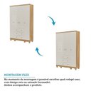 Ver imagem 5 de Quarto Infantil com Guarda-Roupa 4 Portas e Cômoda 1 Porta 100% MDF Mimo Espresso Móveis