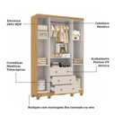 Ver imagem 6 de Quarto Infantil com Guarda-Roupa 4 Portas e Cômoda 1 Porta 100% MDF Mimo Espresso Móveis